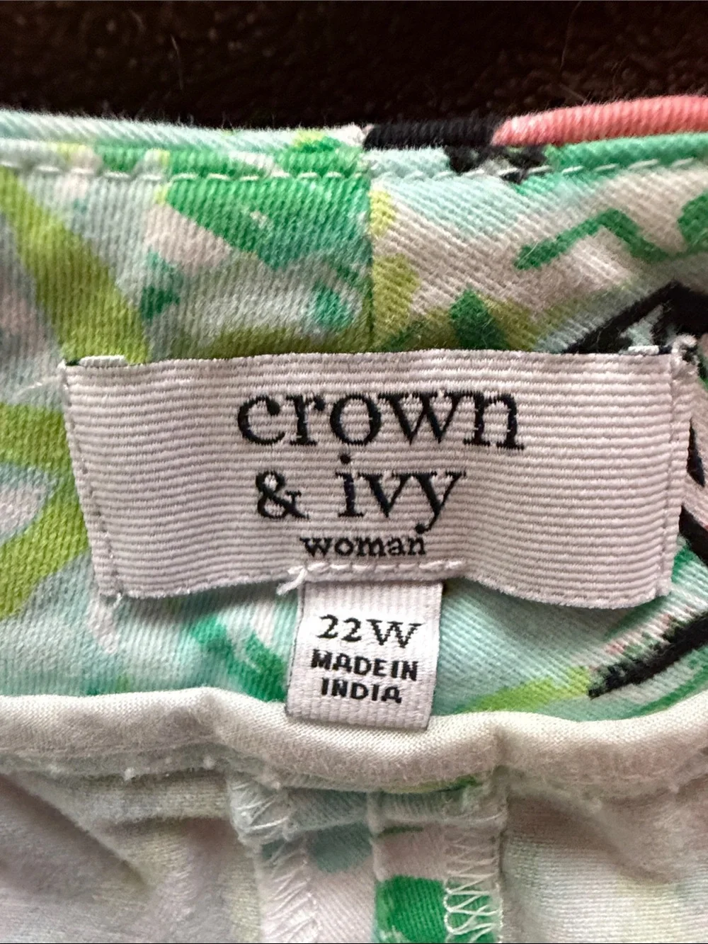 crown & ivy Sailboat Print Scallop Hem Shorts - Aqua, Pink & Green
